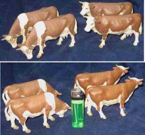 VACA FIGURA RESINA 13CM MARRON